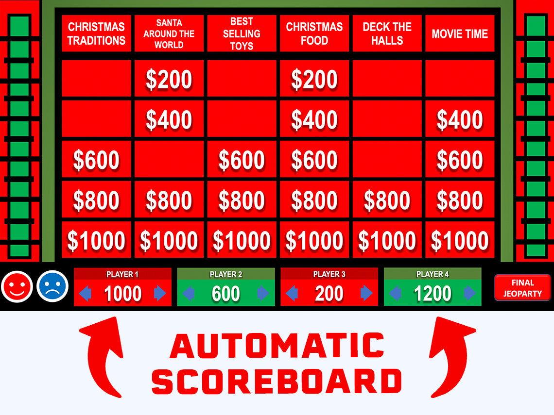 Christmas Feud & Christmas Jeoparty Bundle