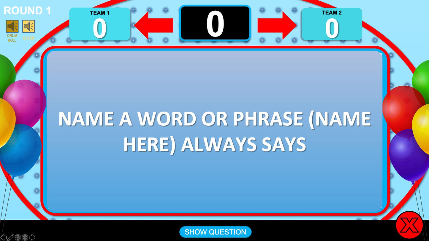 Birthday Trivia Family Powerpoint Game - Boys Edition Question One