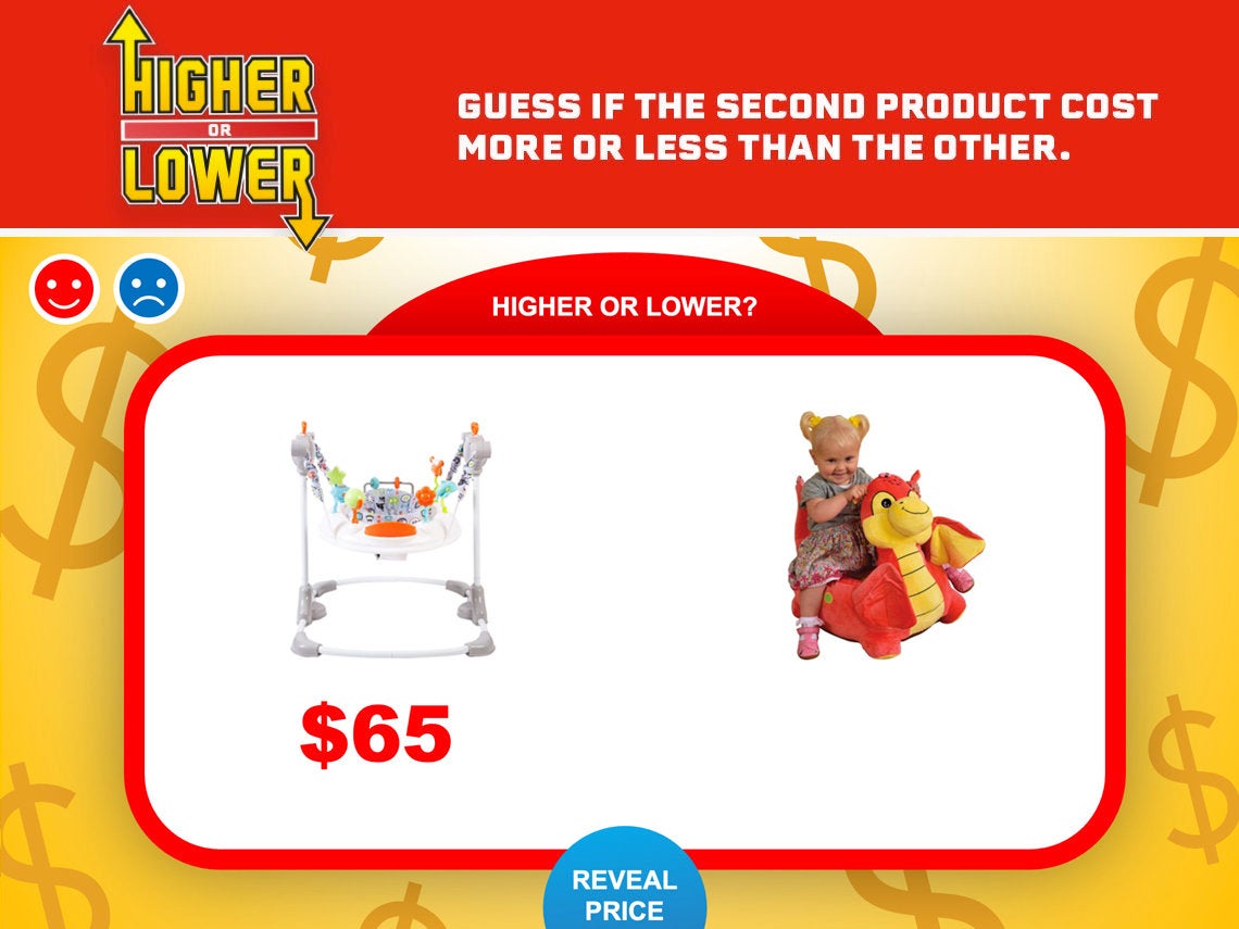 Guess The Price Baby Shower Price Is Right Game PowerPoint Party Game Higher Or Lower