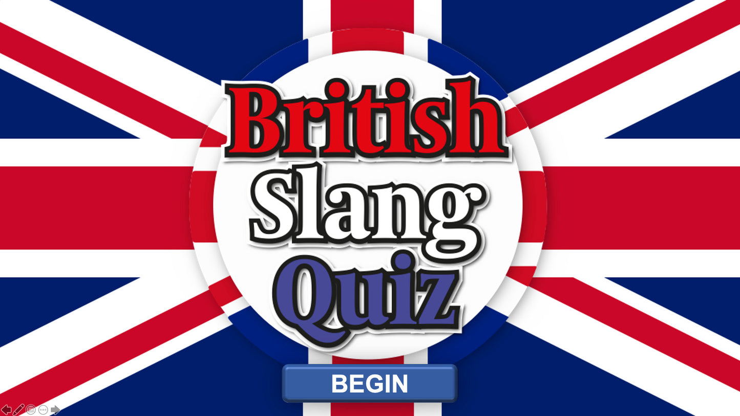 British Slang Quiz Family Powerpoint Party Games For Zoom Slide One
