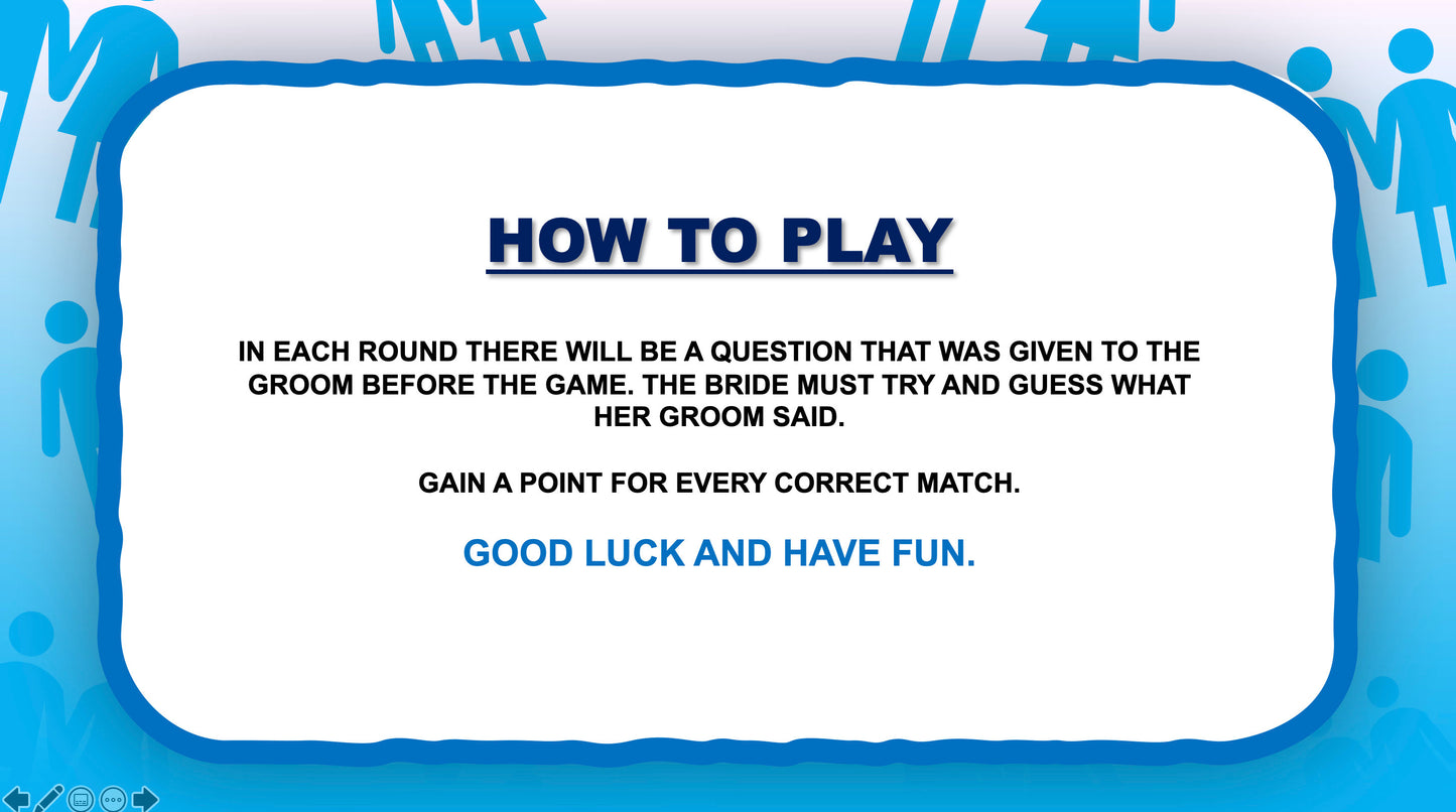 What Did The Groom Say? Bridal Shower PowerPoint Games For Zoom Guide