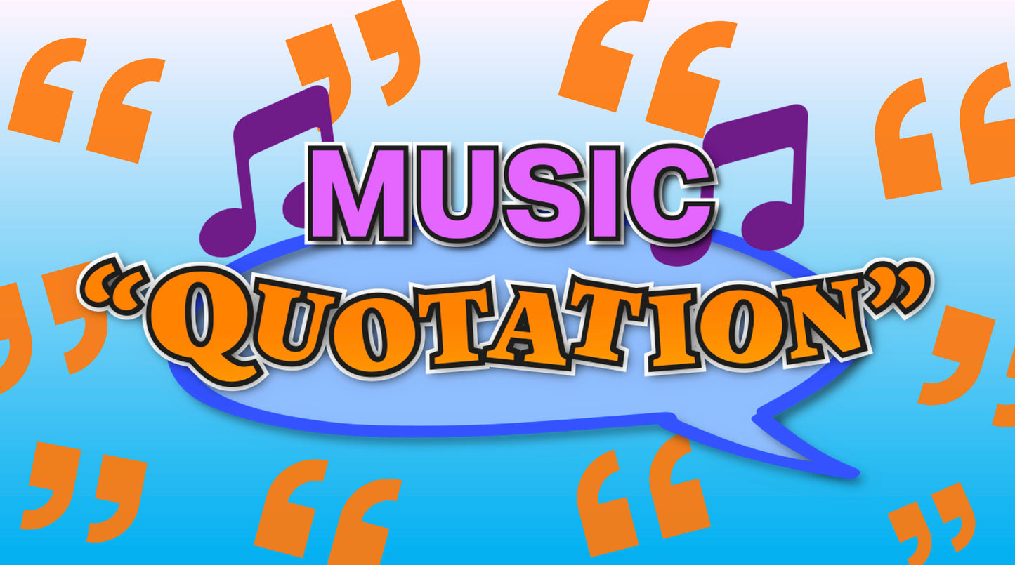Quotation Music Edition PowerPoint Party Games for Zoom Slide