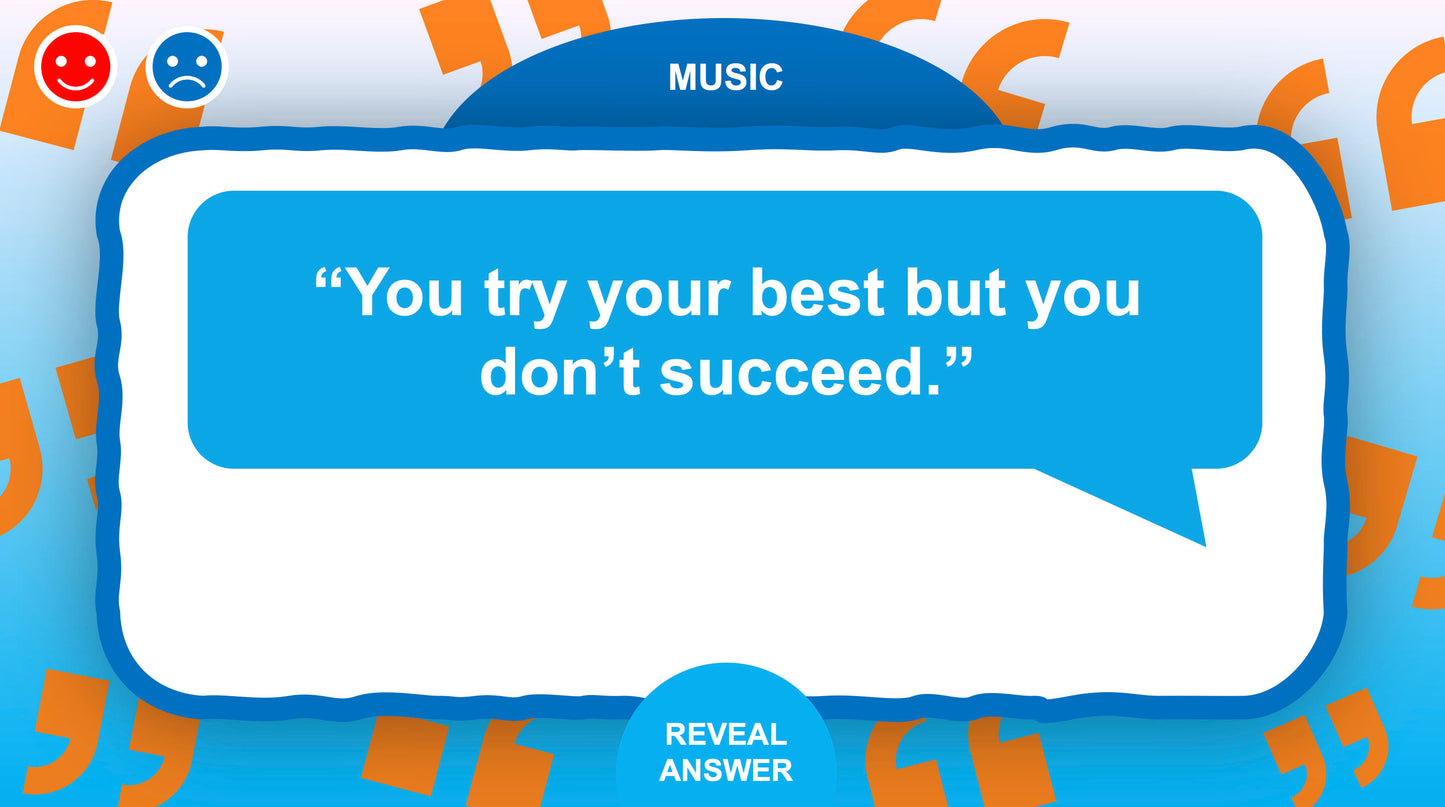 Quotation Music Edition PowerPoint Party Games for Zoom Question Three