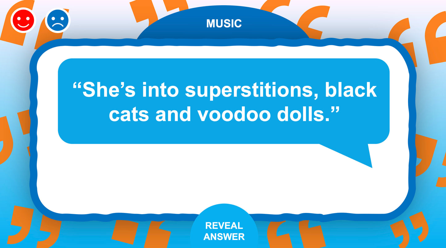 Quotation Music Edition PowerPoint Party Games for Zoom Question Two