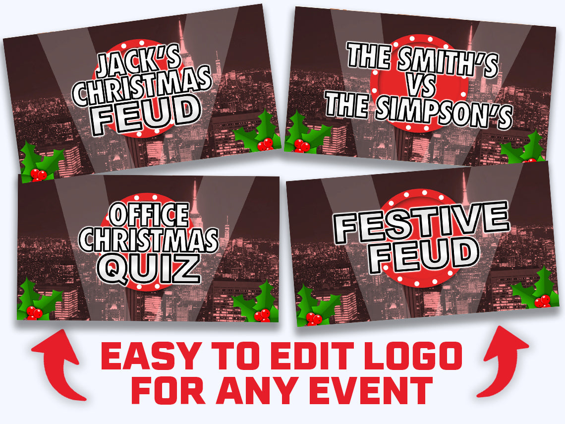 Christmas Feud & Christmas Jeoparty Bundle