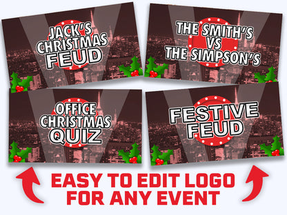 Christmas Feud & Christmas Jeoparty Bundle