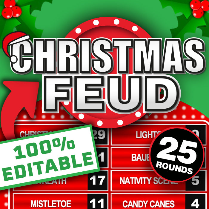 Christmas Feud & Christmas Jeoparty Bundle