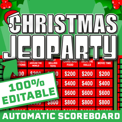 Christmas Feud & Christmas Jeoparty Bundle