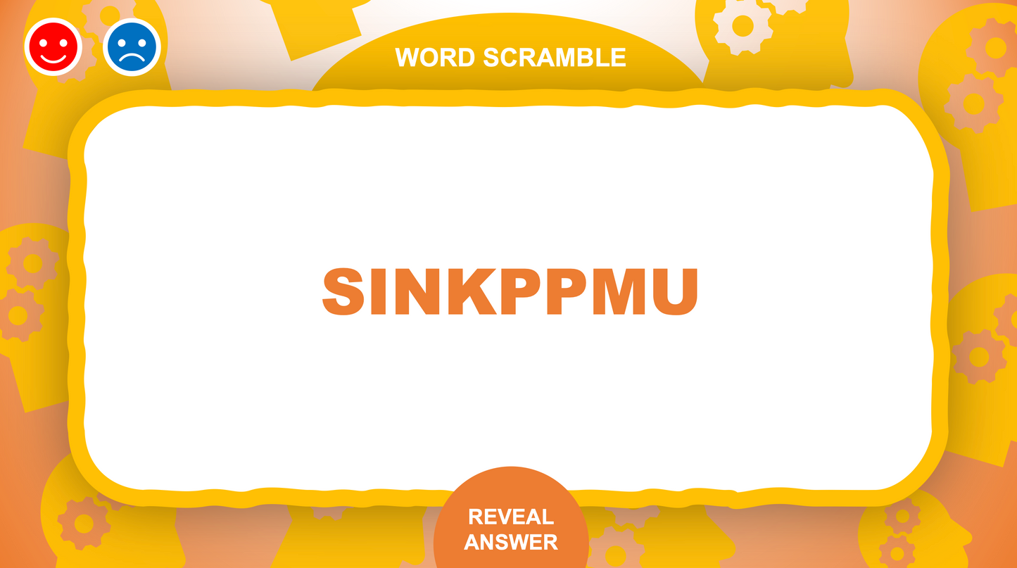 Word Scramble Thanksgiving PowerPoint Game