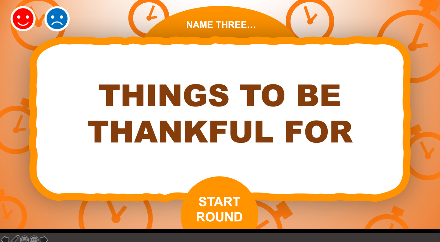 5 Second Game Thanksgiving PowerPoint Game