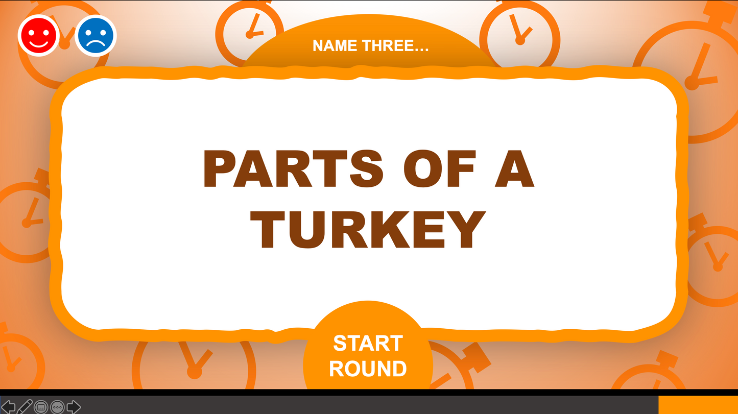 5 Second Game Thanksgiving PowerPoint Game