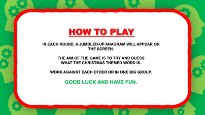 Word Scramble Christmas PowerPoint Game