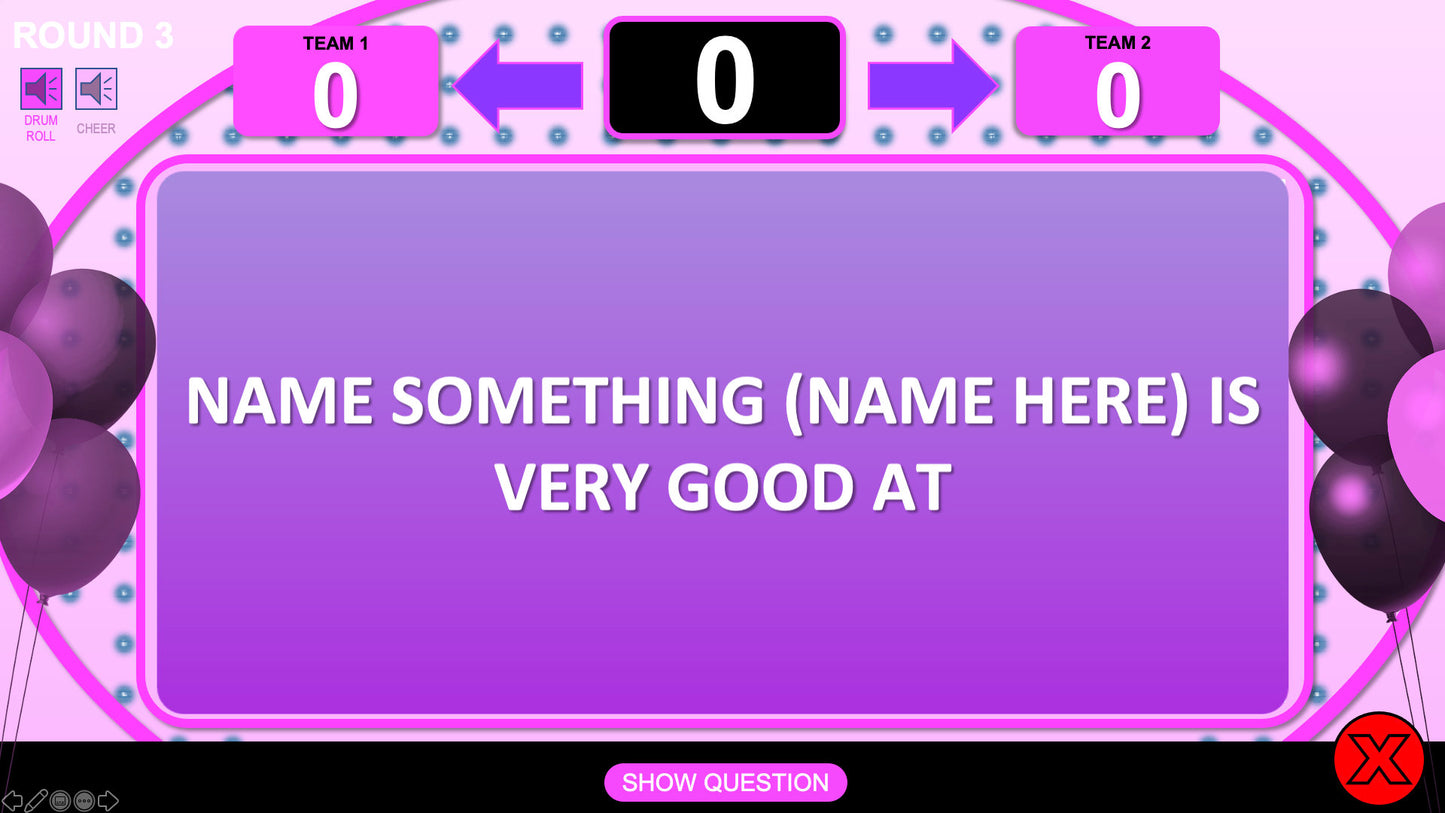 Birthday Girl Trivia Family Powerpoint Party Game