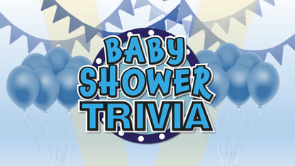 Baby Shower Trivia Powerpoint Party Game - Boy Edition Slide One