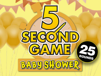 Baby Shower Bundle Powerpoint Party Game 5 Second Game