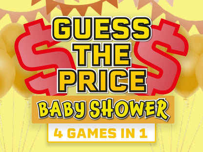 Baby Shower Bundle Powerpoint Party Game Guess The Price