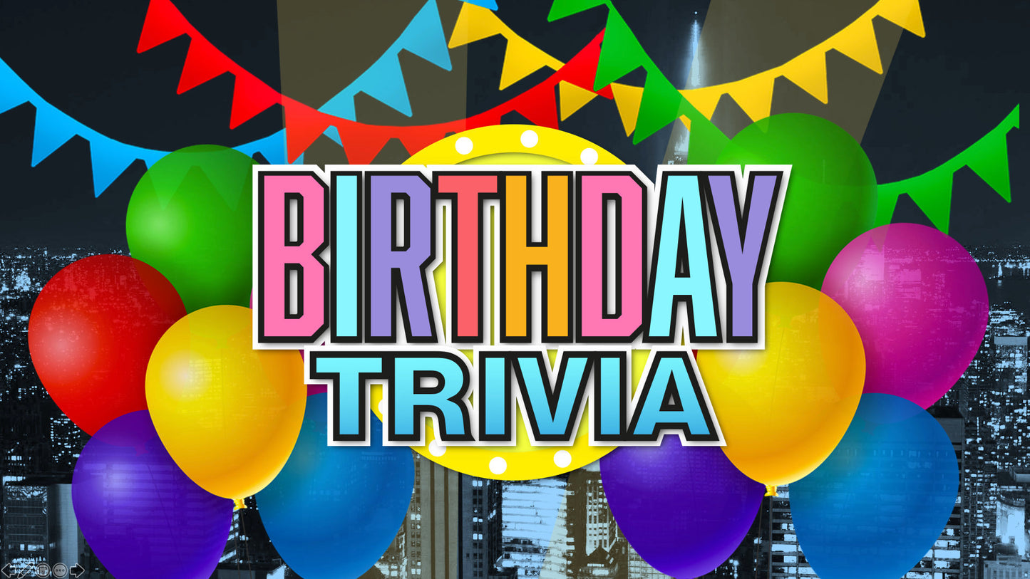 Birthday Trivia Family Powerpoint Party Games for Zoom Slide One