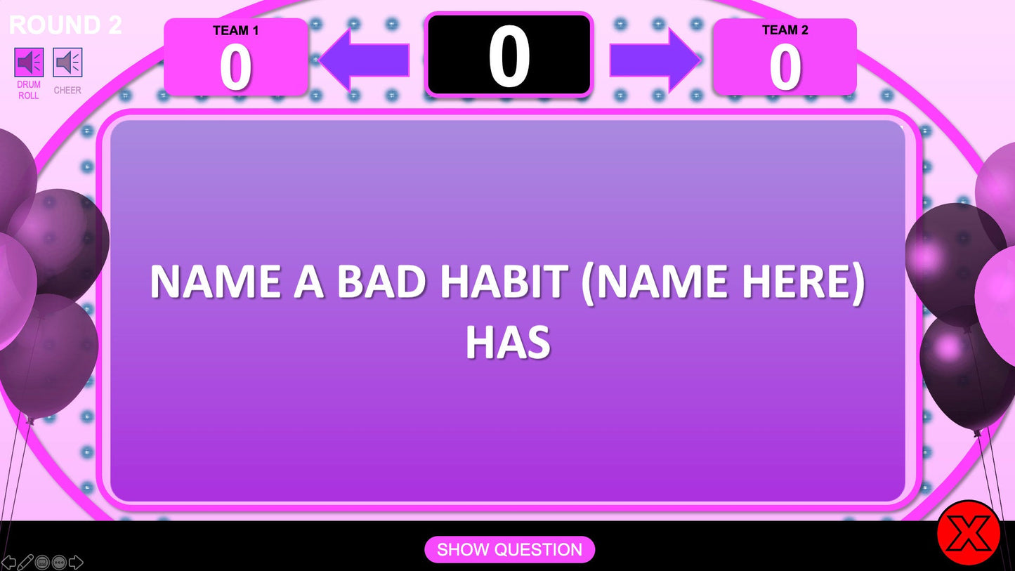 Birthday Girl Trivia Family Powerpoint Party Game