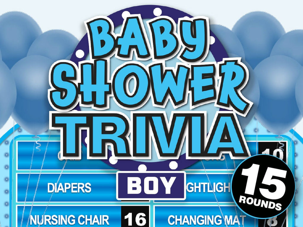 Baby Shower Trivia Powerpoint Party Game - Boy Edition
