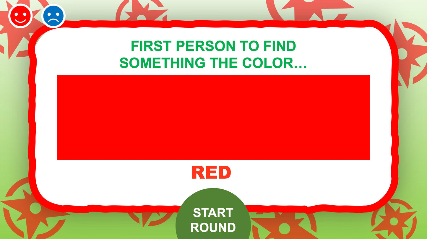 Virtual Scavenger Hunt Colors PowerPoint Games for Kids Red