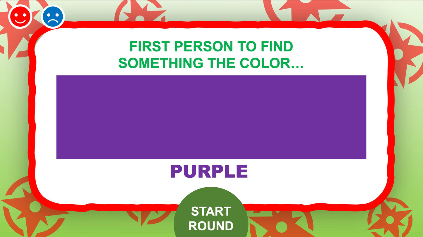 Virtual Scavenger Hunt Colors PowerPoint Games for Kids Purple