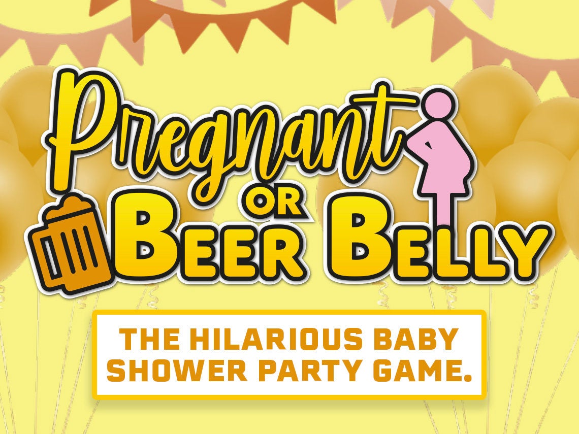 Baby Shower Bundle Powerpoint Party Game Pregnant or Beer Belly