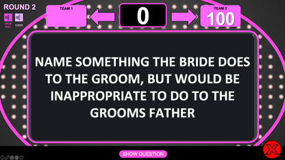 Dirty Trivia Bachelorette Edition PowerPoint Party Game Family Feud Style Games for Zoom Question 