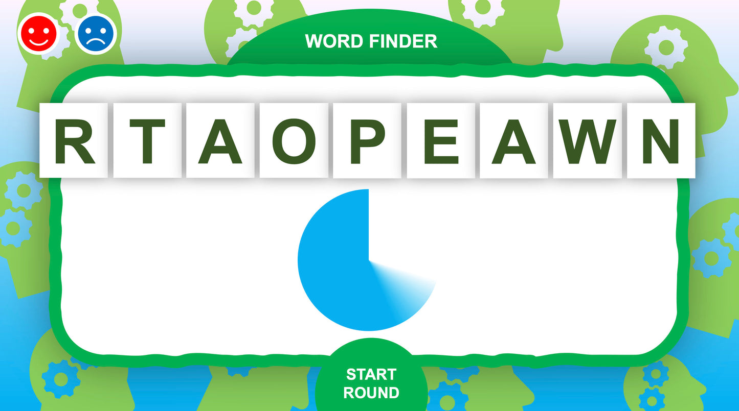 Word Finder PowerPoint Games for Zoom Round One