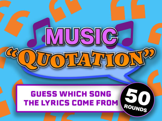 Quotation Music Edition PowerPoint Party Games for Zoom