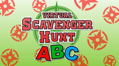 Virtual Scavenger Hunt ABC PowerPoint Kids Games for Zoom Slide One